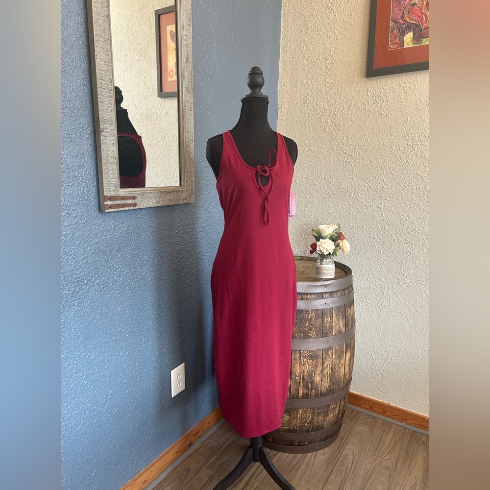 Wild Fable Burgundy Midi Dress